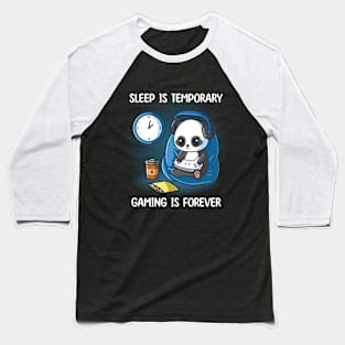Cute Panda Gamer - Funny Video Games Lover Baseball T-Shirt